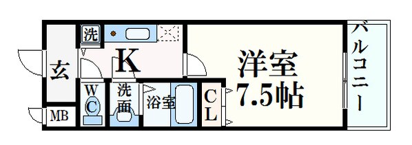 ＫＤＸレジデンス三宮の物件間取画像